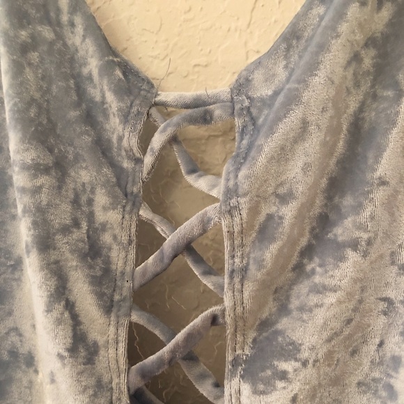 💋 Super Sexy Baby Blue Suede Body Suit (Charolette Russe) - Picture 13 of 15